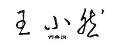骆恒光王小然草书个性签名怎么写
