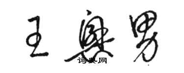骆恒光王兴男草书个性签名怎么写