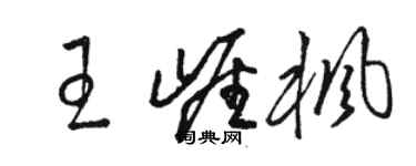 骆恒光王崖枫草书个性签名怎么写