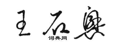 骆恒光王石兴草书个性签名怎么写
