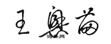 骆恒光王兴苗草书个性签名怎么写