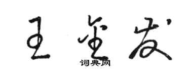 骆恒光王金发草书个性签名怎么写