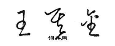 骆恒光王其金草书个性签名怎么写