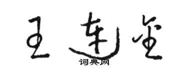 骆恒光王连金草书个性签名怎么写