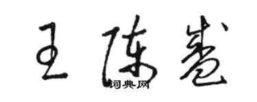 骆恒光王陈盛草书个性签名怎么写