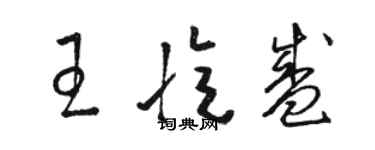 骆恒光王忆盛草书个性签名怎么写