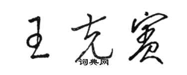 骆恒光王克宾草书个性签名怎么写