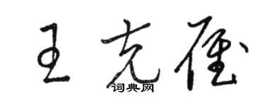 骆恒光王克雁草书个性签名怎么写
