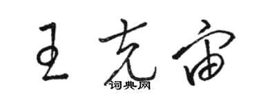骆恒光王克宙草书个性签名怎么写