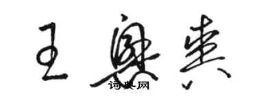 骆恒光王兴爽草书个性签名怎么写