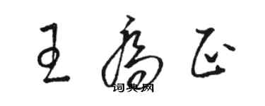 骆恒光王乔正草书个性签名怎么写