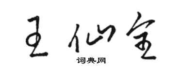 骆恒光王仙全草书个性签名怎么写