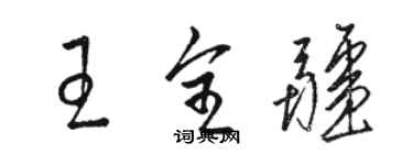 骆恒光王全疆草书个性签名怎么写