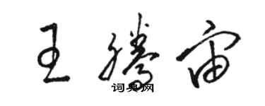 骆恒光王腾宙草书个性签名怎么写
