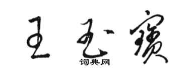 骆恒光王玉宝草书个性签名怎么写