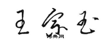 骆恒光王宗玉草书个性签名怎么写