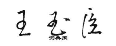 骆恒光王玉臣草书个性签名怎么写