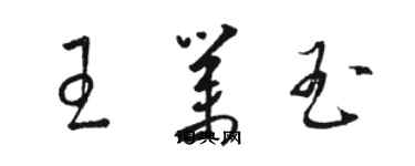 骆恒光王业玉草书个性签名怎么写