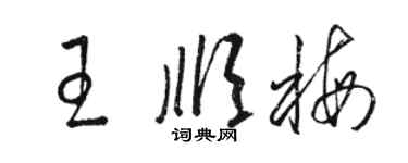骆恒光王顺梅草书个性签名怎么写
