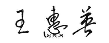 骆恒光王惠英草书个性签名怎么写