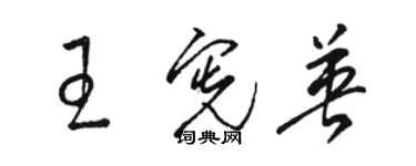 骆恒光王宪英草书个性签名怎么写