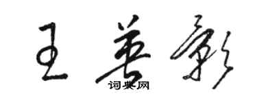 骆恒光王英影草书个性签名怎么写