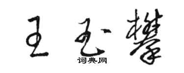 骆恒光王玉攀草书个性签名怎么写