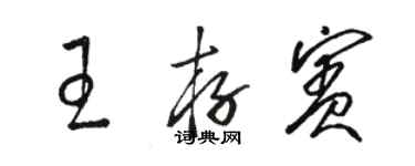 骆恒光王存宾草书个性签名怎么写