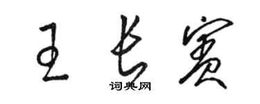 骆恒光王长宾草书个性签名怎么写
