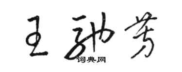骆恒光王驰芳草书个性签名怎么写