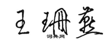 骆恒光王珊燕草书个性签名怎么写