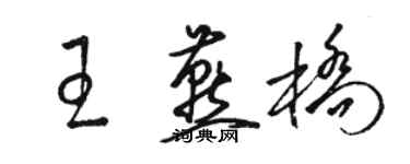 骆恒光王燕桥草书个性签名怎么写