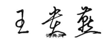 骆恒光王贵燕草书个性签名怎么写