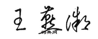 骆恒光王燕微草书个性签名怎么写