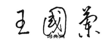 骆恒光王国兰草书个性签名怎么写