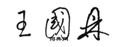骆恒光王国鼎草书个性签名怎么写
