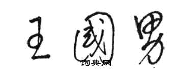 骆恒光王国男草书个性签名怎么写