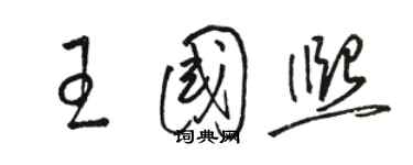 骆恒光王国熙草书个性签名怎么写