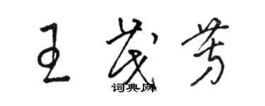 骆恒光王茂芳草书个性签名怎么写