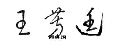骆恒光王芳廷草书个性签名怎么写