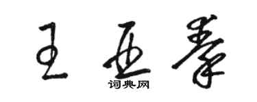 骆恒光王亚秦草书个性签名怎么写