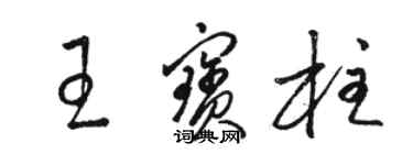 骆恒光王宝柱草书个性签名怎么写