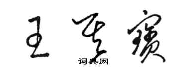 骆恒光王其宝草书个性签名怎么写