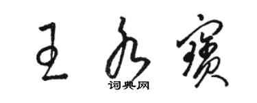 骆恒光王水宝草书个性签名怎么写