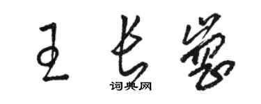 骆恒光王长岗草书个性签名怎么写