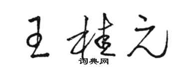 骆恒光王桂元草书个性签名怎么写