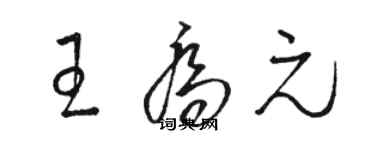 骆恒光王乔元草书个性签名怎么写