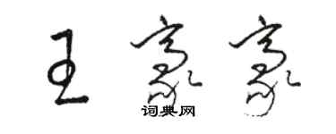 骆恒光王豪豪草书个性签名怎么写