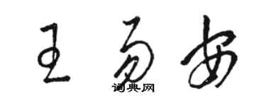 骆恒光王易安草书个性签名怎么写