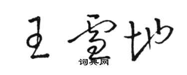骆恒光王雪地草书个性签名怎么写